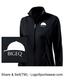 Official BIGEQ Youth Girls Fitness Jacket by Charles River Apparel Design Zoom